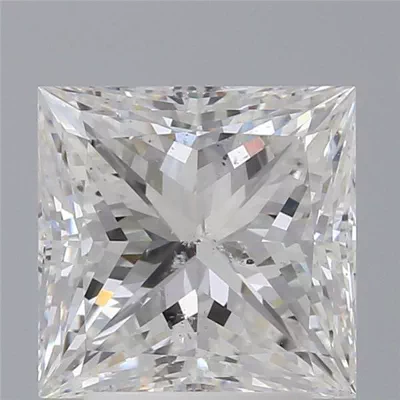 3.29ct F SI2 Rare Carat Ideal Cut Princess Diamond