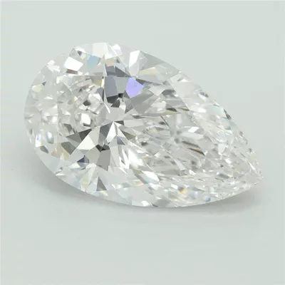 7.04ct E VVS2 Rare Carat Ideal Cut Pear Lab Grown Diamond