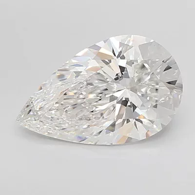 5.10ct F VS1 Rare Carat Ideal Cut Pear Lab Grown Diamond