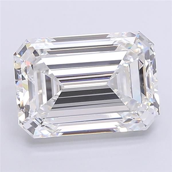 6.19ct D VVS2 Rare Carat Ideal Cut Emerald Lab Grown Diamond