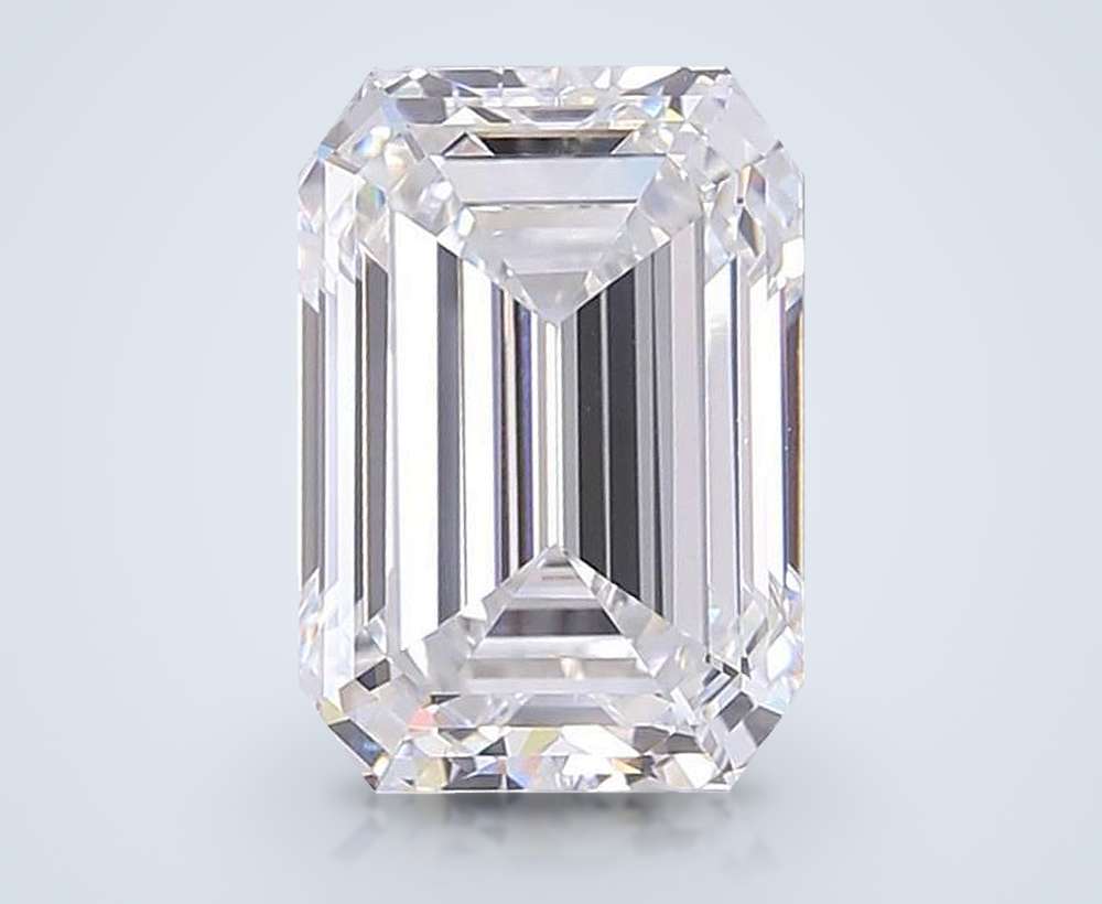6.19ct D VVS2 Rare Carat Ideal Cut Emerald Lab Grown Diamond