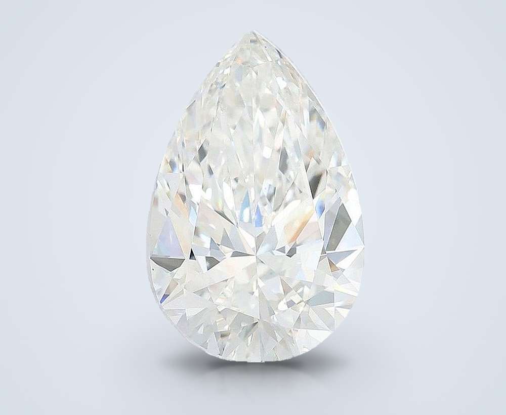 6.54ct F VVS2 Rare Carat Ideal Cut Pear Lab Grown Diamond