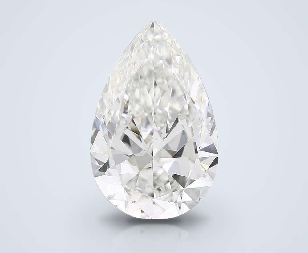 15.00ct F VVS2 Very Good Cut Pear Lab Grown Diamond