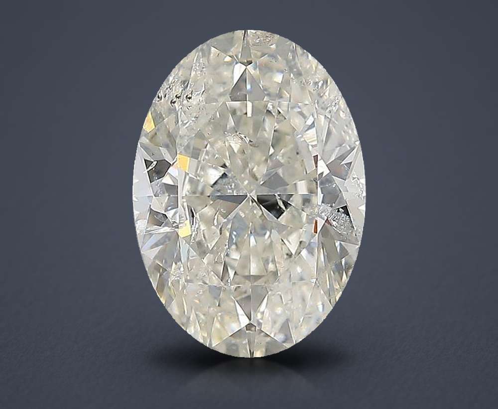 3.01ct I SI2 Rare Carat Ideal Cut Oval Diamond