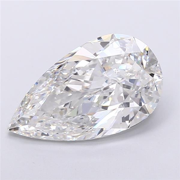 3.01ct D VS2 Rare Carat Ideal Cut Pear Lab Grown Diamond