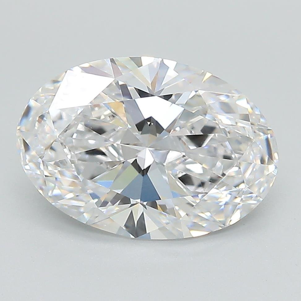 3.09ct D VVS2 Rare Carat Ideal Cut Oval Lab Grown Diamond