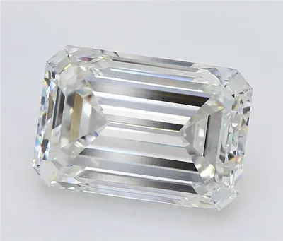 7.44ct G VVS2 Rare Carat Ideal Cut Emerald Lab Grown Diamond