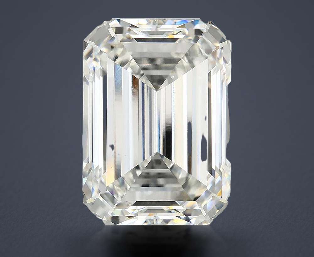 12.58ct F VVS2 Rare Carat Ideal Cut Emerald Lab Grown Diamond