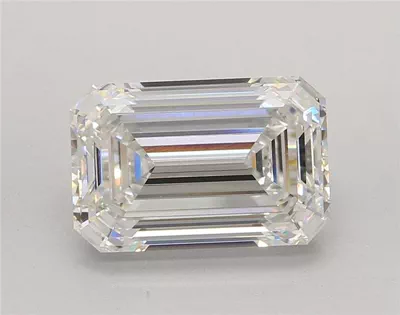 5.05ct F VVS2 Rare Carat Ideal Cut Emerald Lab Grown Diamond
