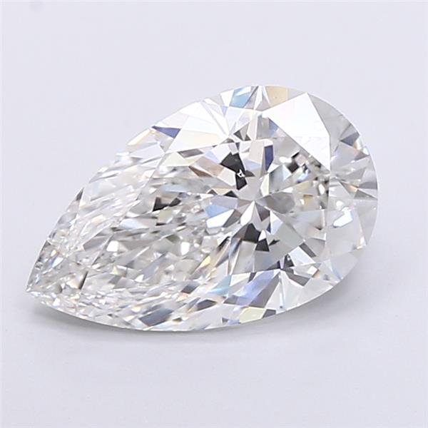 4.54ct F VS1 Rare Carat Ideal Cut Pear Lab Grown Diamond