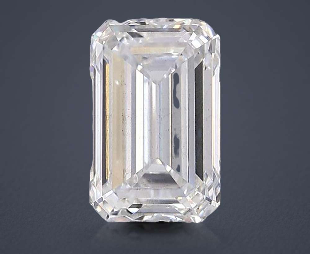 3.32ct E SI1 Rare Carat Ideal Cut Emerald Lab Grown Diamond