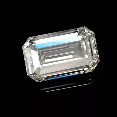 3.00ct K SI1 Rare Carat Ideal Cut Emerald Diamond