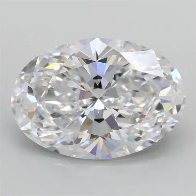 2.01ct D VS1 Rare Carat Ideal Cut Oval Lab Grown Diamond