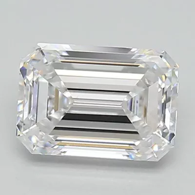 1.59ct E VVS2 Rare Carat Ideal Cut Emerald Lab Grown Diamond