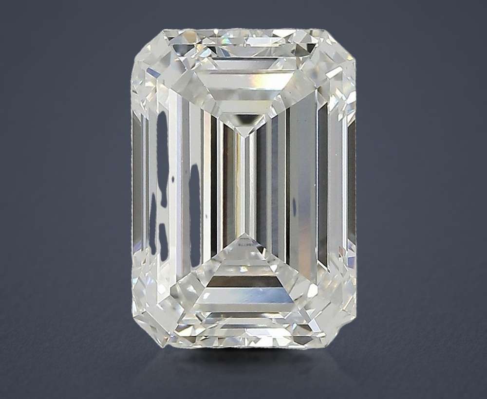 5.53ct F VS1 Rare Carat Ideal Cut Emerald Lab Grown Diamond