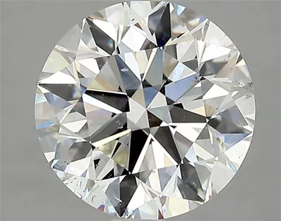 3.21ct I SI2 Rare Carat Ideal Cut Round Diamond