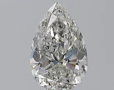 3.01ct H SI2 Rare Carat Ideal Cut Pear Diamond