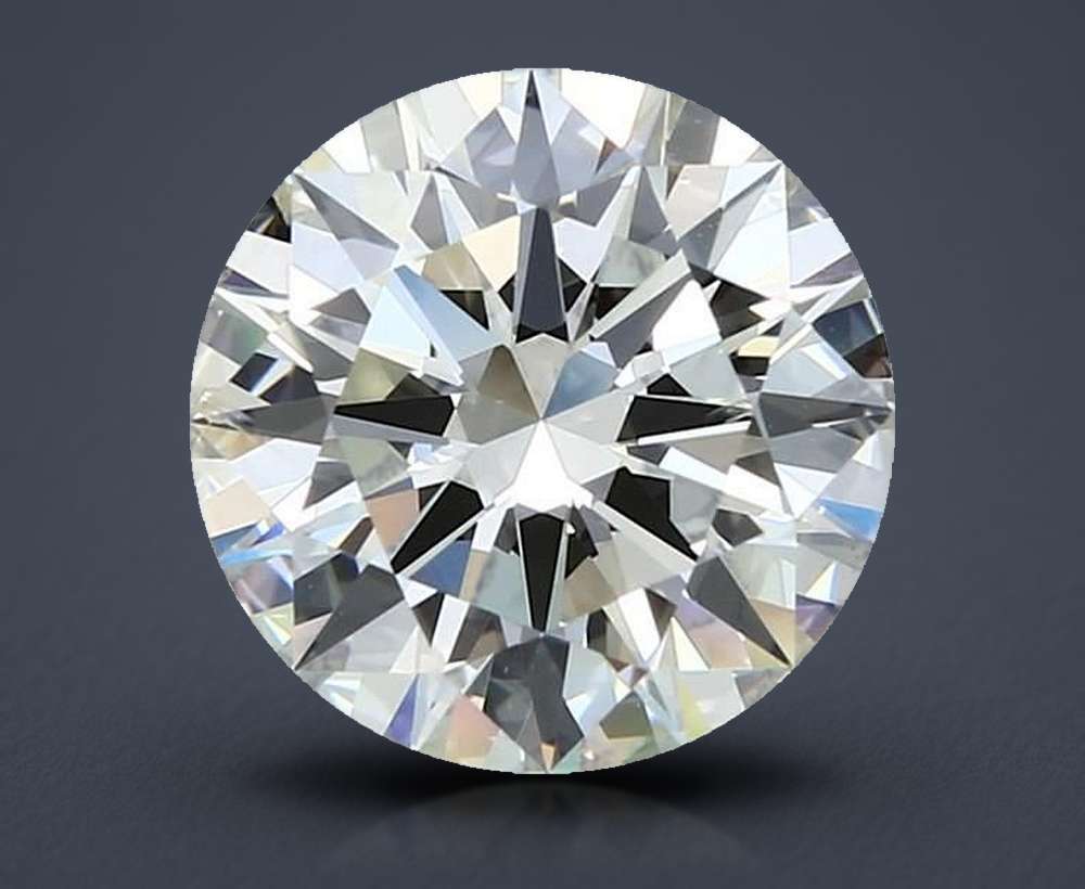 3.57ct K SI2 Rare Carat Ideal Cut Round Diamond