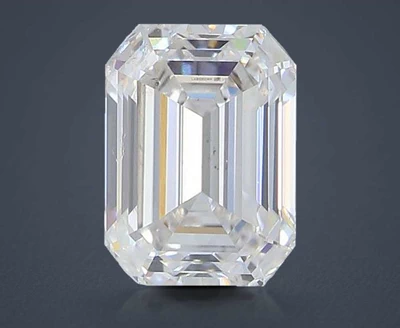 0.98ct G SI1 Rare Carat Ideal Cut Emerald Lab Grown Diamond