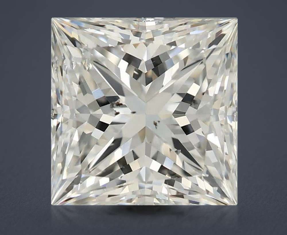 2.03ct E SI2 Rare Carat Ideal Cut Princess Diamond