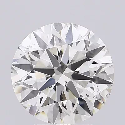 4.02ct J SI2 Rare Carat Ideal Cut Round Diamond