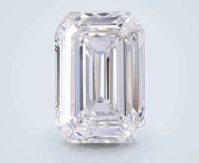 6.08ct E VVS2 Rare Carat Ideal Cut Emerald Lab Grown Diamond