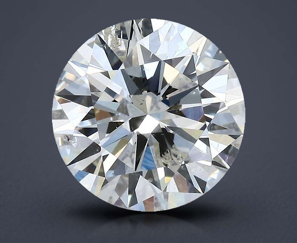 3.14ct J SI2 Very Good Cut Round Diamond