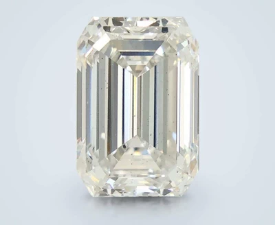 5.06ct F SI1 Rare Carat Ideal Cut Emerald Lab Grown Diamond