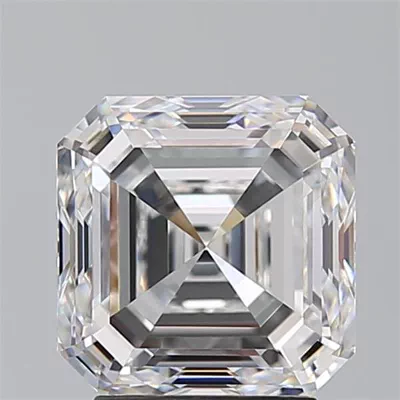 3.21ct D VVS2 Rare Carat Ideal Cut Asscher Diamond
