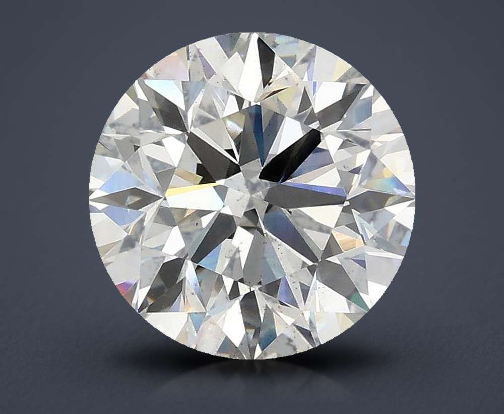 2.96ct E SI1 Excellent Cut Round Lab Grown Diamond