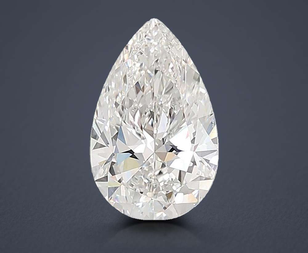 4.49ct F VVS2 Rare Carat Ideal Cut Pear Lab Grown Diamond