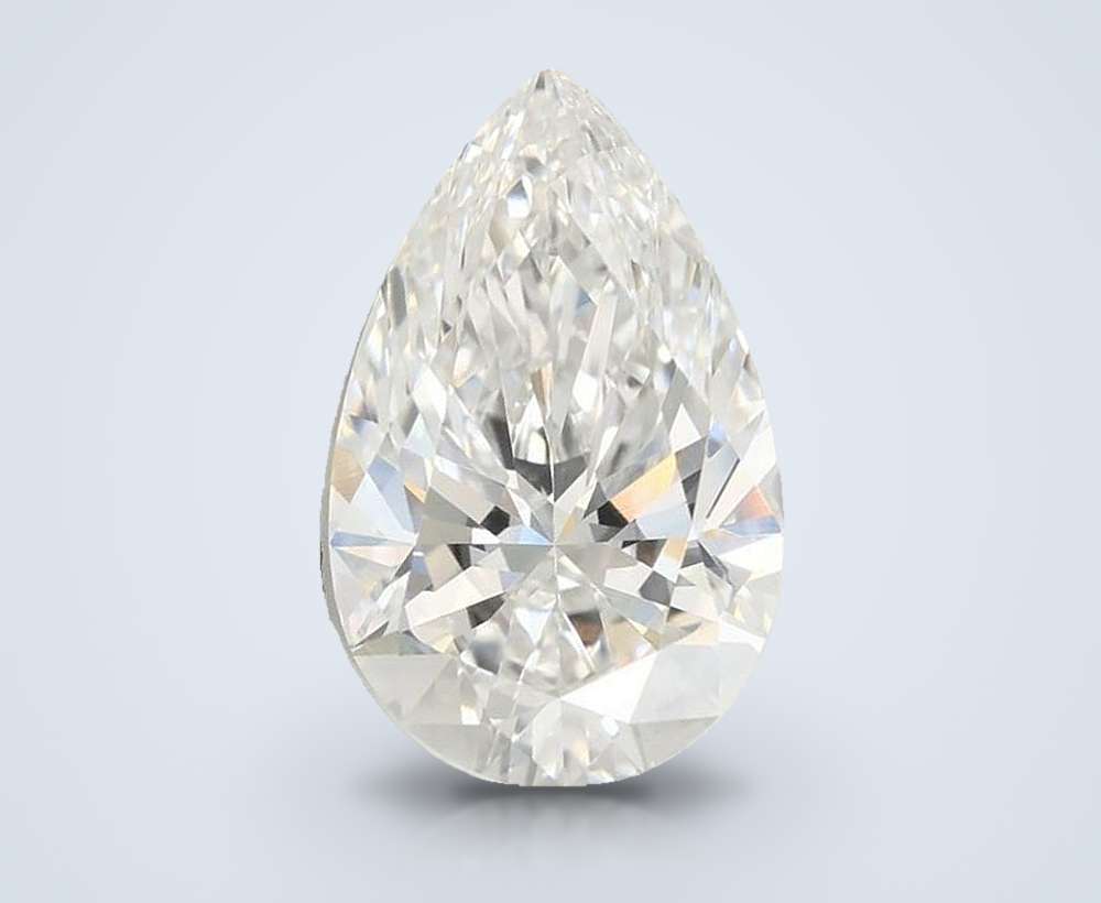 4.02ct F VVS2 Rare Carat Ideal Cut Pear Lab Grown Diamond