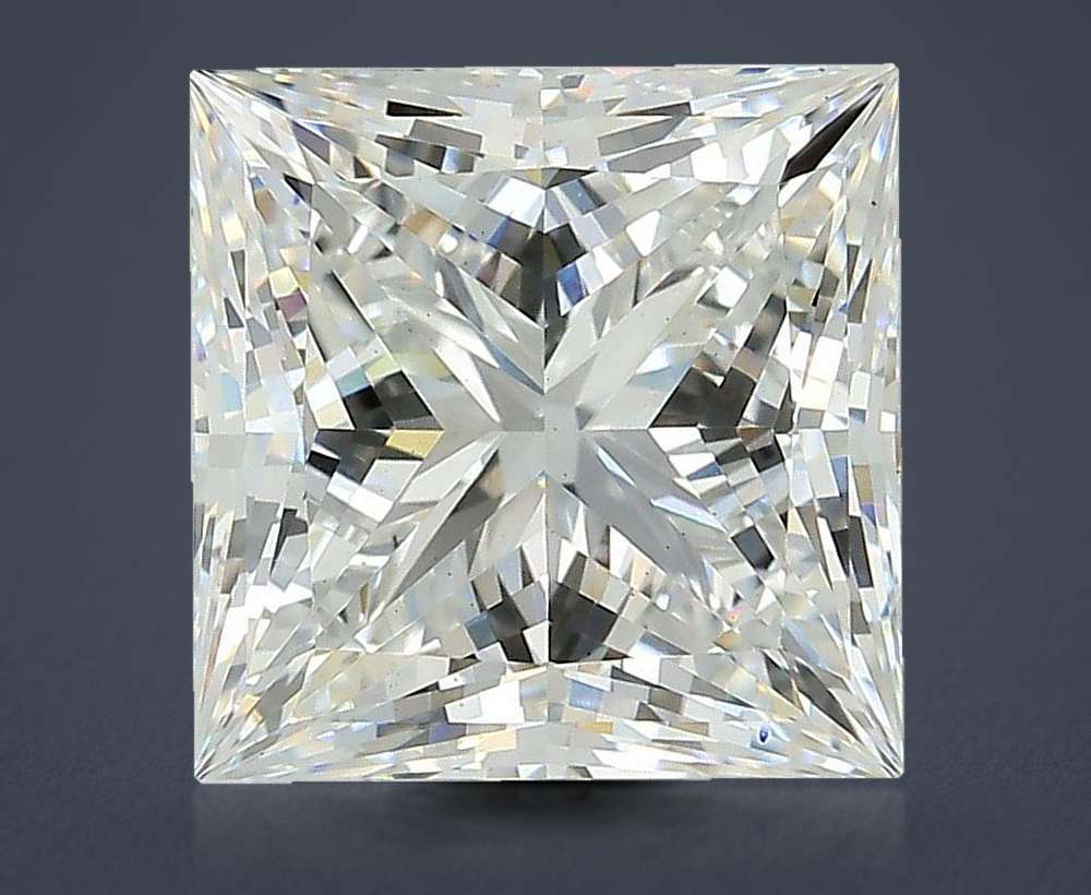 5.05ct G VS2 Rare Carat Ideal Cut Princess Lab Grown Diamond