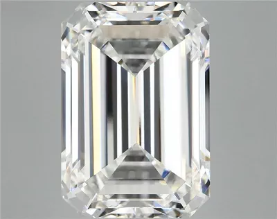 12.56ct F VVS2 Rare Carat Ideal Cut Emerald Lab Grown Diamond
