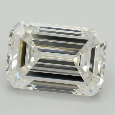 5.15ct F VVS2 Rare Carat Ideal Cut Emerald Lab Grown Diamond