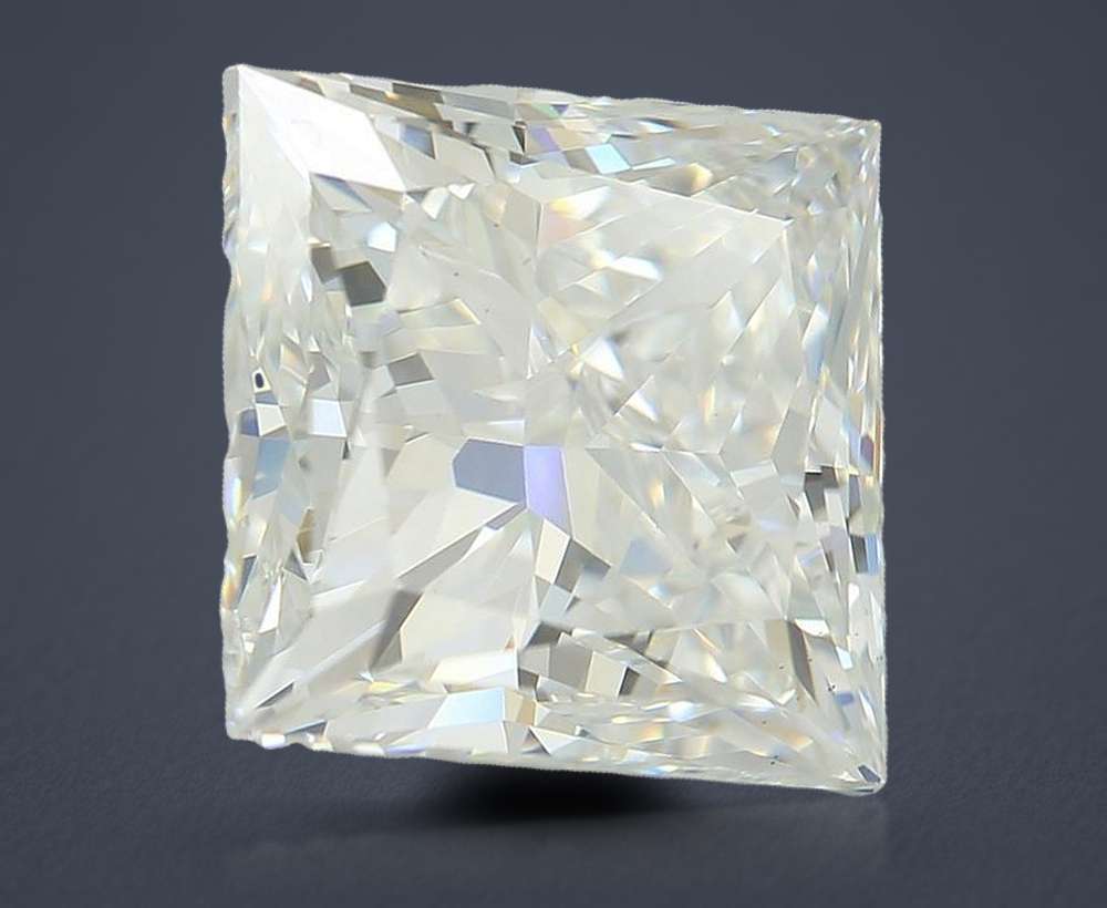 5.03ct F VS1 Rare Carat Ideal Cut Princess Lab Grown Diamond