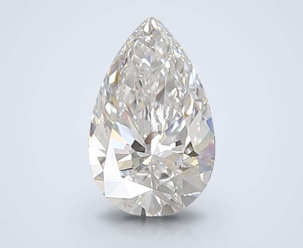0.99ct D VS2 Rare Carat Ideal Cut Pear Lab Grown Diamond