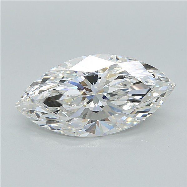 3.05ct F VVS2 Rare Carat Ideal Cut Marquise Lab Grown Diamond