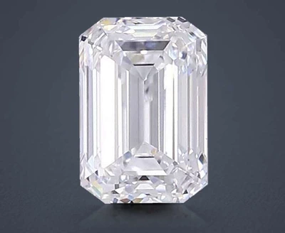 2.01ct D VVS2 Very Good Cut Emerald Lab Grown Diamond