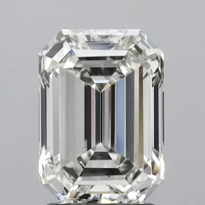 2.20ct H VS2 Rare Carat Ideal Cut Emerald Lab Grown Diamond