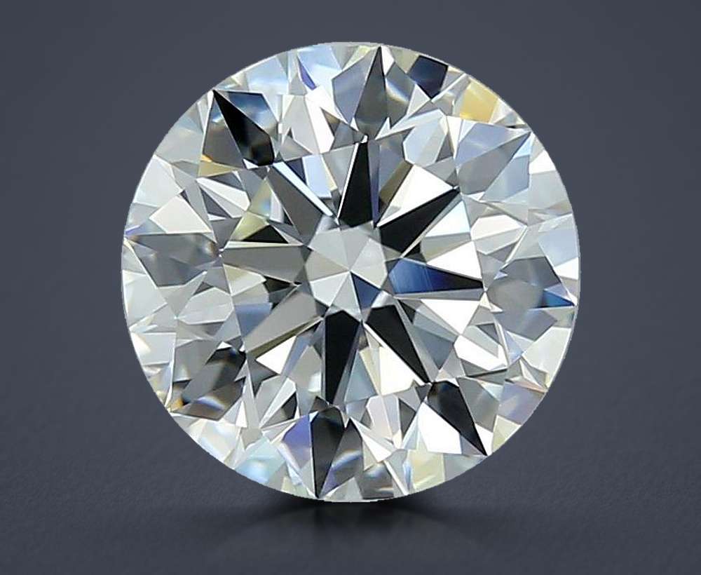 3.21ct J VVS2 Rare Carat Ideal Cut Round Diamond