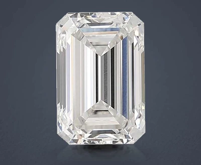 5.07ct G VVS2 Rare Carat Ideal Cut Emerald Lab Grown Diamond