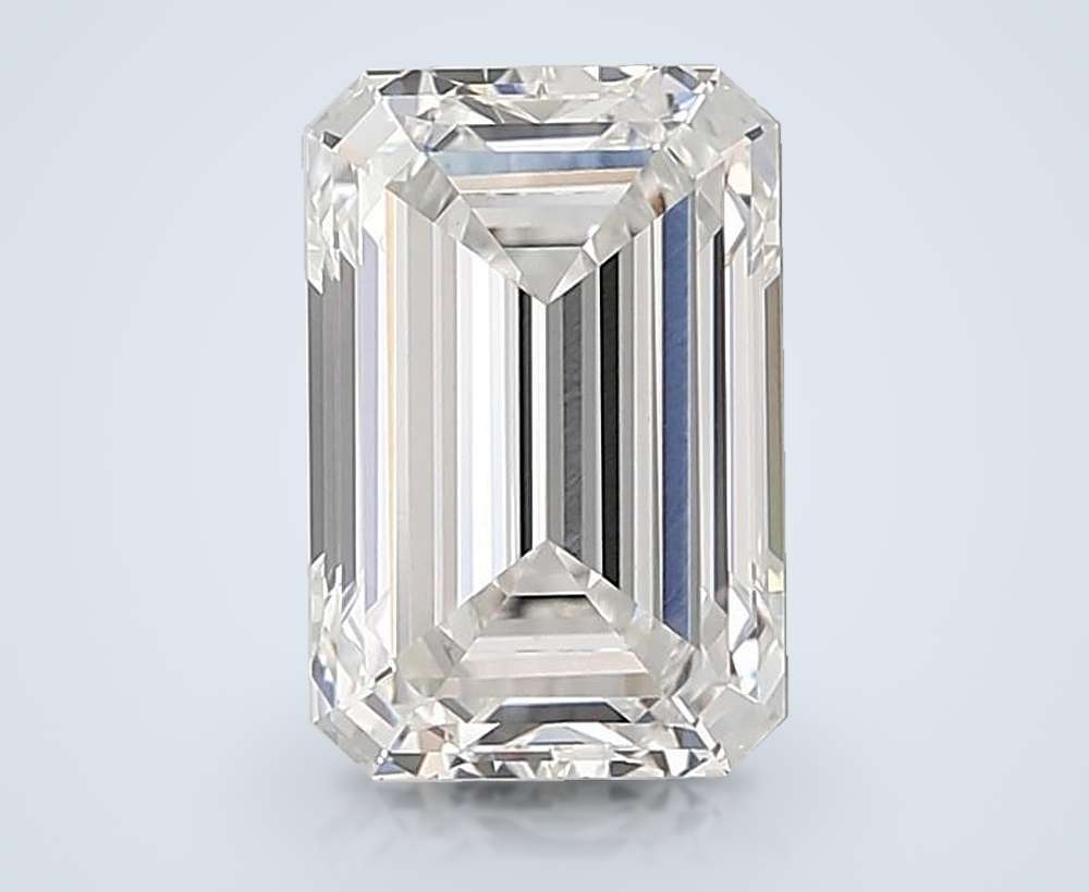 5.07ct G VVS2 Rare Carat Ideal Cut Emerald Lab Grown Diamond