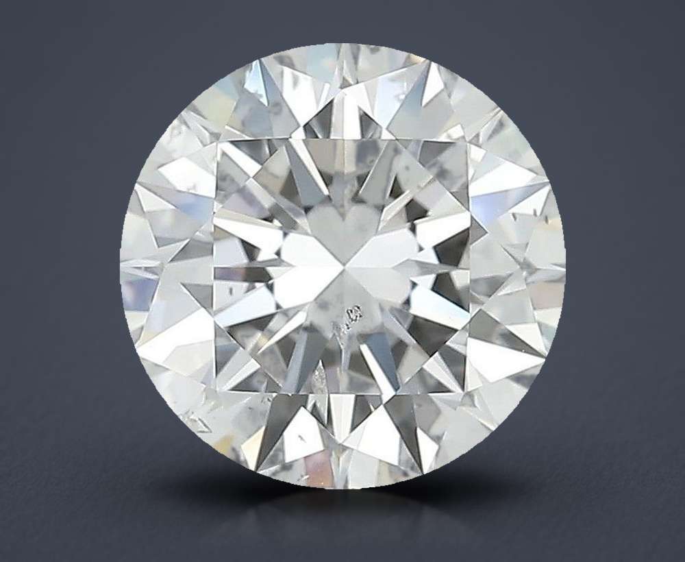 3.01ct G SI2 Rare Carat Ideal Cut Round Diamond