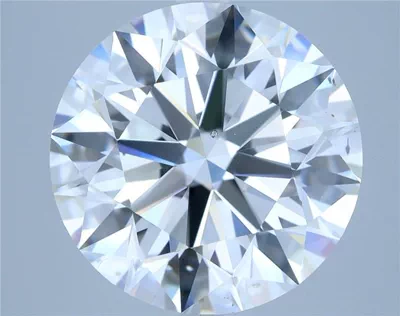 5.45ct D SI1 Rare Carat Ideal Cut Round Diamond