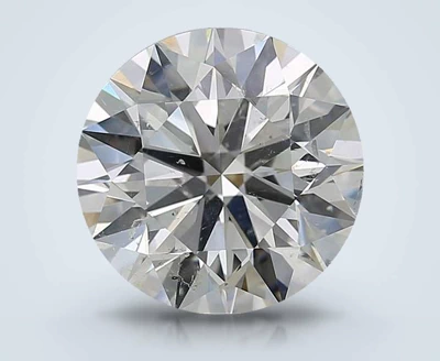 7.01ct J SI2 Rare Carat Ideal Cut Round Diamond