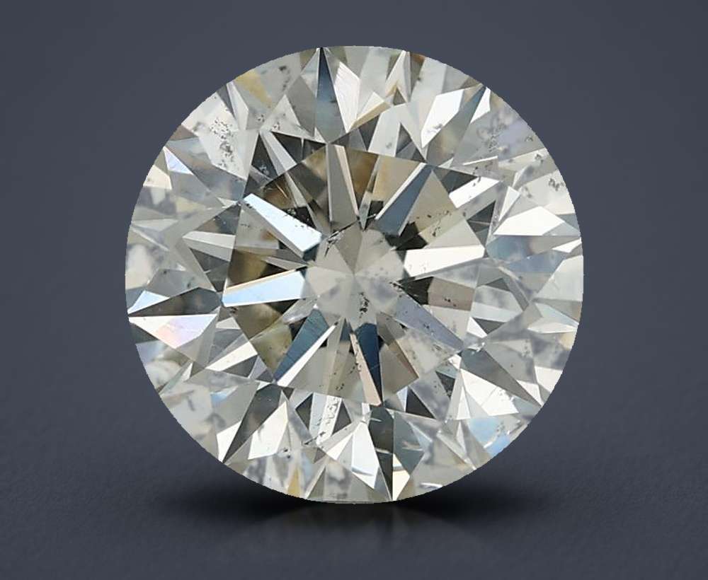 3.02ct J SI2 Excellent Cut Round Diamond