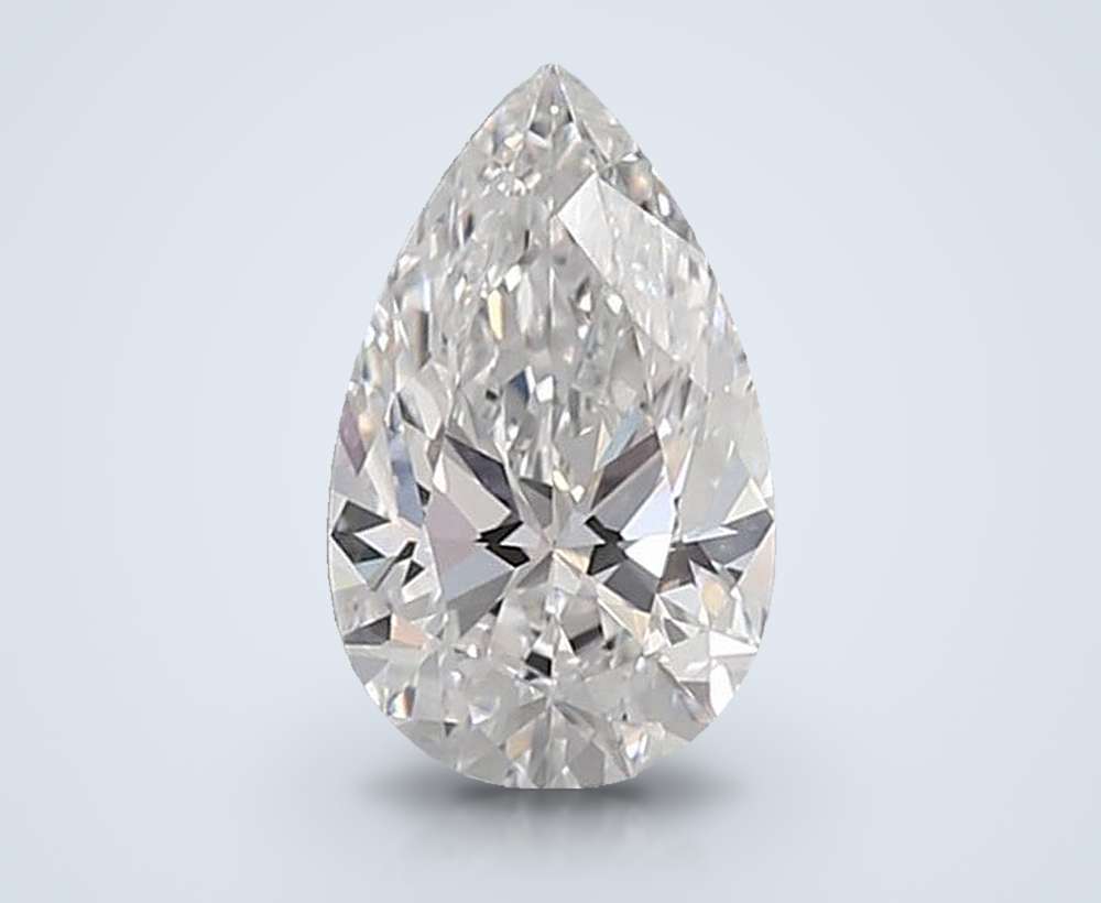 1.05ct D VVS1 Rare Carat Ideal Cut Pear Lab Grown Diamond