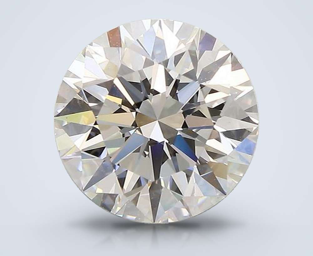 4.01ct F VS2 Rare Carat Ideal Cut Round Diamond