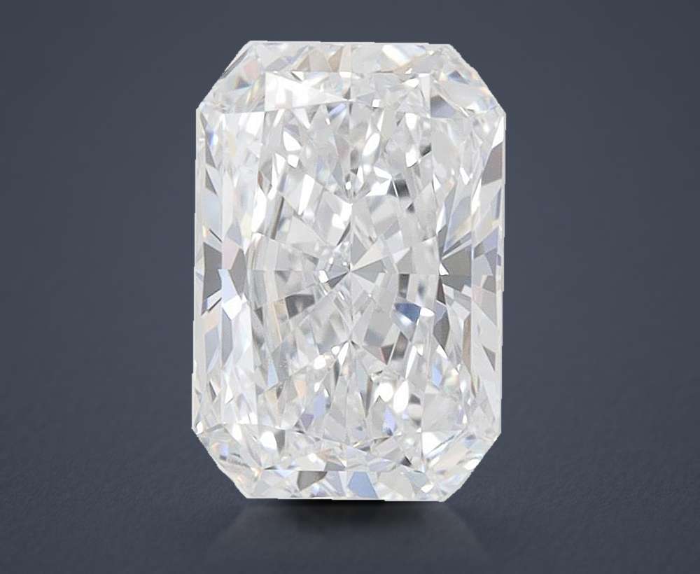 1.38ct D VVS1 Rare Carat Ideal Cut Radiant Lab Grown Diamond